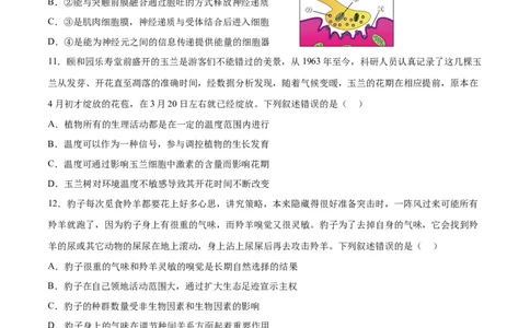 生物（北京卷）（考试版）_2024届新高三开学摸底考试卷_生物-2024届新高三开学摸底考试卷_生物-2024届新高三开学摸底考试卷（北京卷）