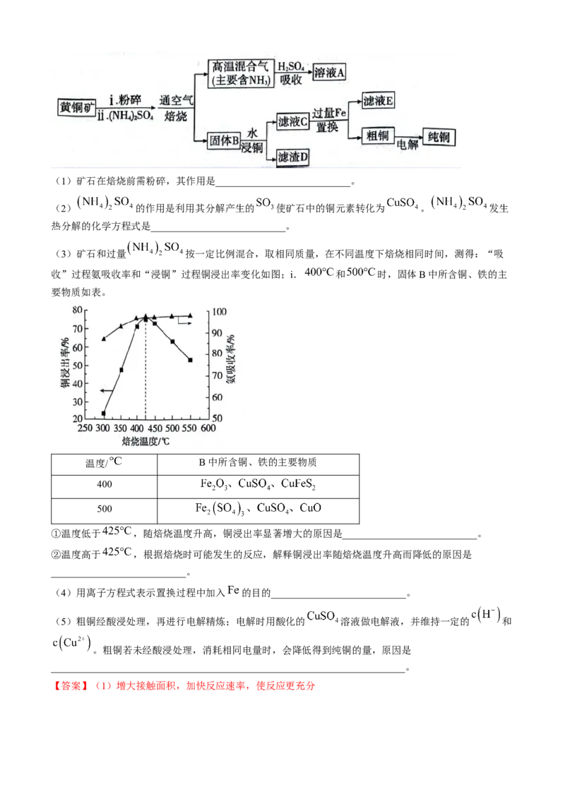 专题12工艺流程综合题-三年（2022-2024）高考化学真题分类汇编（全国通用）（教师卷）_近10年高考真题汇编（必刷）_十年（2014-2024）高考化学真题分项汇编（全国通用）