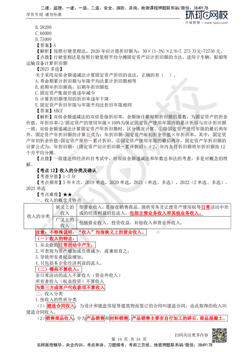 HQ-经济-精选考点_2026年一级建造师_2026年一建经济_2025年一建经济SVIP_01-精华文档✿电子教材✿历年真题_30-经济《精选考点》HQ