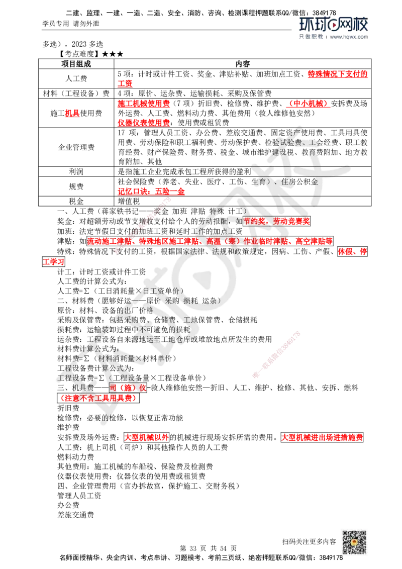 HQ-经济-精选考点_2026年一级建造师_2026年一建经济_2025年一建经济SVIP_01-精华文档✿电子教材✿历年真题_30-经济《精选考点》HQ