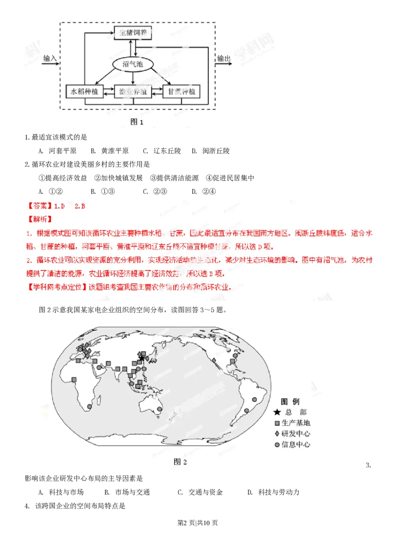 2013年高考地理试卷（福建）（解析卷）_地理历年高考真题_新&middot;PDF版2008-2025&middot;高考地理真题_地理（按试卷类型分类）2008-2025_自主命题卷&middot;地理（2008-2025）