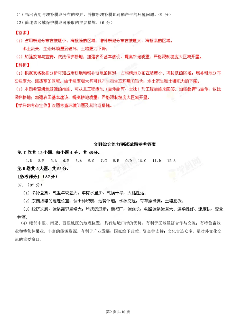 2013年高考地理试卷（福建）（解析卷）_地理历年高考真题_新&middot;PDF版2008-2025&middot;高考地理真题_地理（按试卷类型分类）2008-2025_自主命题卷&middot;地理（2008-2025）