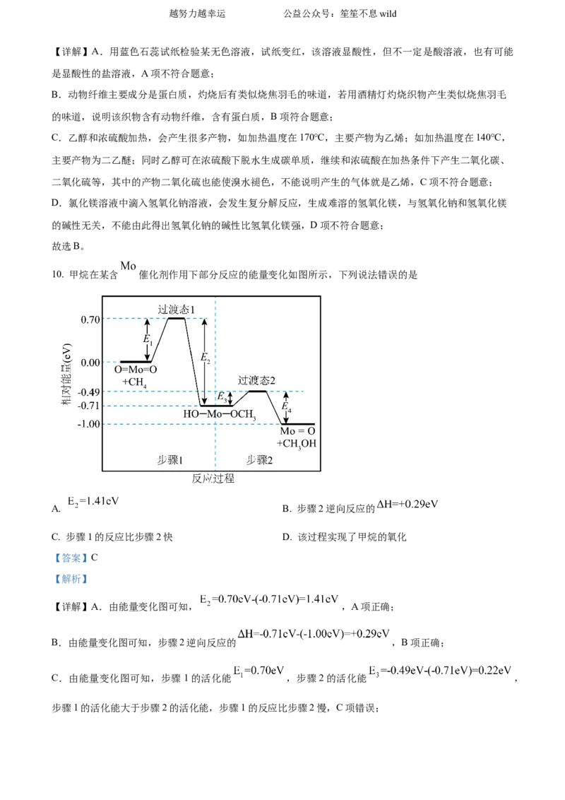 精品解析：2024年甘肃高考真题化学试题（解析版）_高考真题全网收集_化学_2024年新高考甘肃卷化学高考真题解析（参考版）