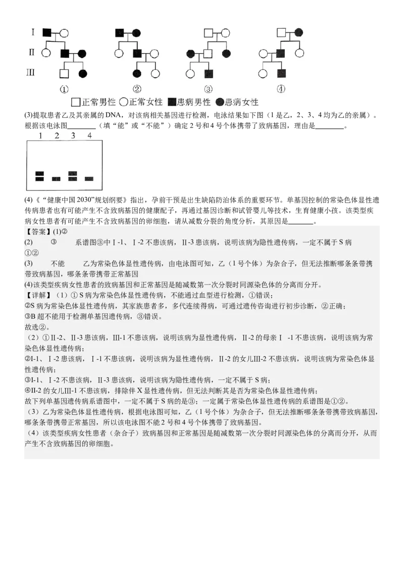 湖北生物-答案-p_近10年高考真题汇编（必刷）_2024年高考真题_高考真题（截止6.29）_湖北卷副科（6科全）