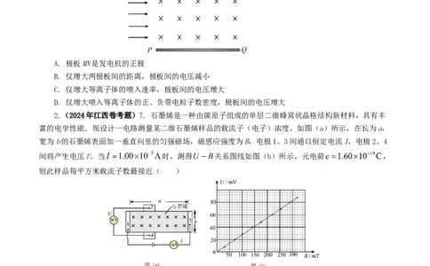 专题10磁场-2024年高考真题和模拟题物理分类汇编（学生卷）_近10年高考真题汇编（必刷）_十年（2014-2024）高考物理真题分项汇编（全国通用）
