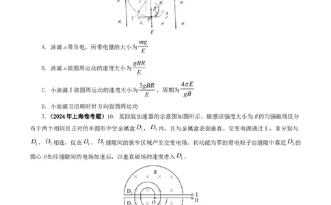 专题10磁场-2024年高考真题和模拟题物理分类汇编（学生卷）_近10年高考真题汇编（必刷）_十年（2014-2024）高考物理真题分项汇编（全国通用）