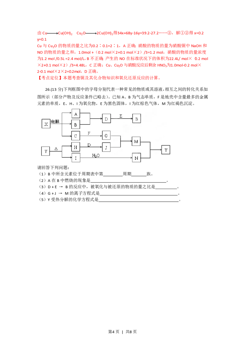 2012年高考化学试卷（四川）（解析卷）_化学历年高考真题_新&middot;PDF版2008-2025&middot;高考化学真题_化学（按试卷类型分类）2008-2025_自主命题卷&middot;化学（2008-2025）(1)