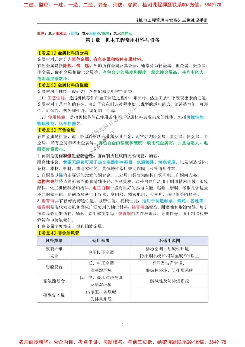 2026年二级建造师《机电工程管理与实务》三色速记手册--_2026二建全科_2026二级建造师（持续更新）看这里_2026二建机电SVIP_01-精华文档✿电子教材✿历年真题