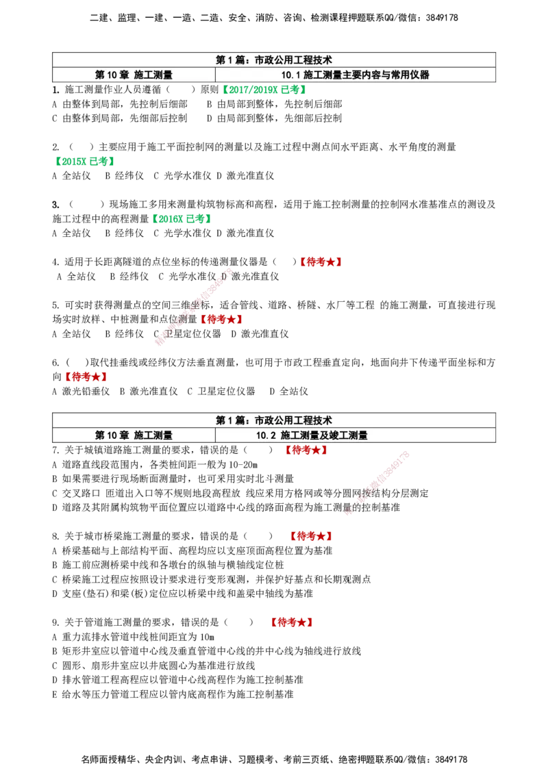 LCF-市政-选择题易点通-吕从发_2026年一级建造师_2026年一建市政_2025年一建市政SVIP_01-精华文档✿电子教材✿历年真题_84-市政《默写本+案例问答+选择题》LCF