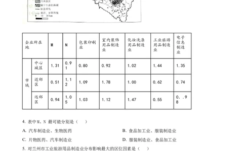 安徽省部分学校2023-2024学年高三上学期摸底大联考地理试题（原卷版）_2023年8月_01每日更新_31号_2024届安徽省部分学校高三上学期摸底大联考