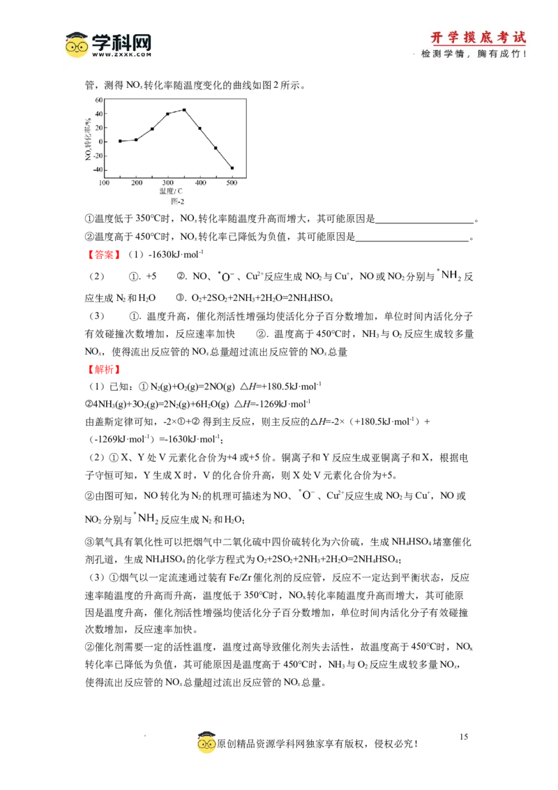 化学-2024届新高三开学摸底考试卷（江苏专用）(解析版)_2024届新高三开学摸底考试卷_化学-2024届新高三开学摸底考试卷_化学-2024届新高三开学摸底考试卷（江苏专用）