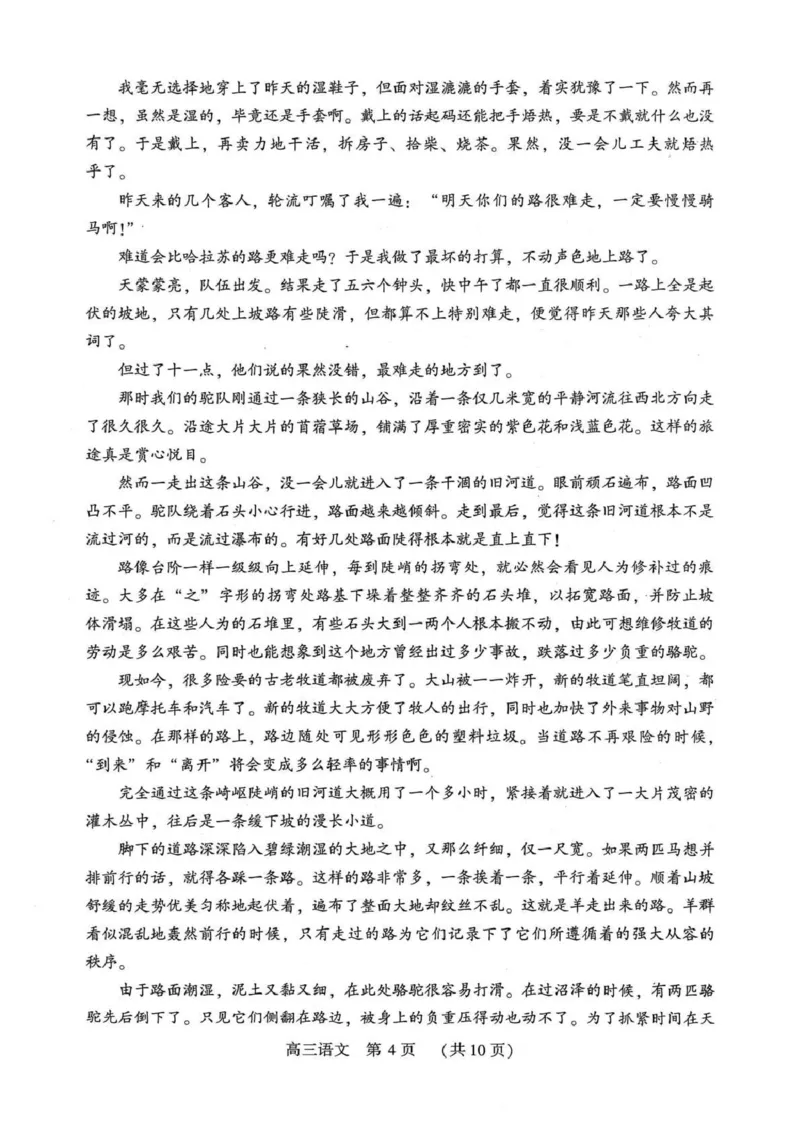 豫西北教研联盟（平许济洛）高三上学期1月质量检测语文(1)_2026年1月_260109河南省豫西北教研联盟（平许济洛）高三上学期1月质量检测（全科）