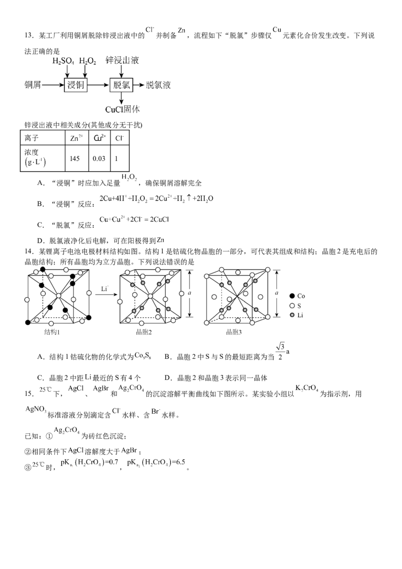 辽宁化学-试题-p_近10年高考真题汇编（必刷）_2024年高考真题_高考真题（截止6.29）_辽宁卷副科（黑龙江、辽宁、吉林）（6科全）