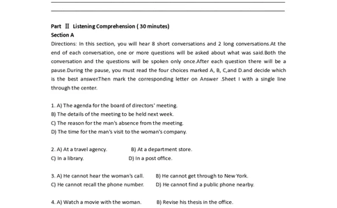 2015年12月英语四级考试真题（第2套）_英语四六级整合_英语四六级真题版本二此版为主此文件夹会持续更新_四级真题_1.四级真题+答案解析+听力音频(1989-2025)_2015年_2015年12月CET4