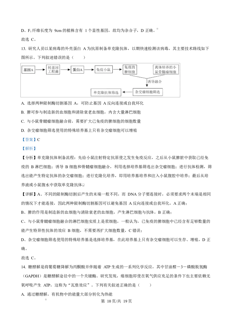 贵州省贵阳市第一中学2026届高三上学期9月开学考试+生物答案_2025年9月_250909贵州省贵阳市第一中学2026届高三上学期9月开学考试（全科）