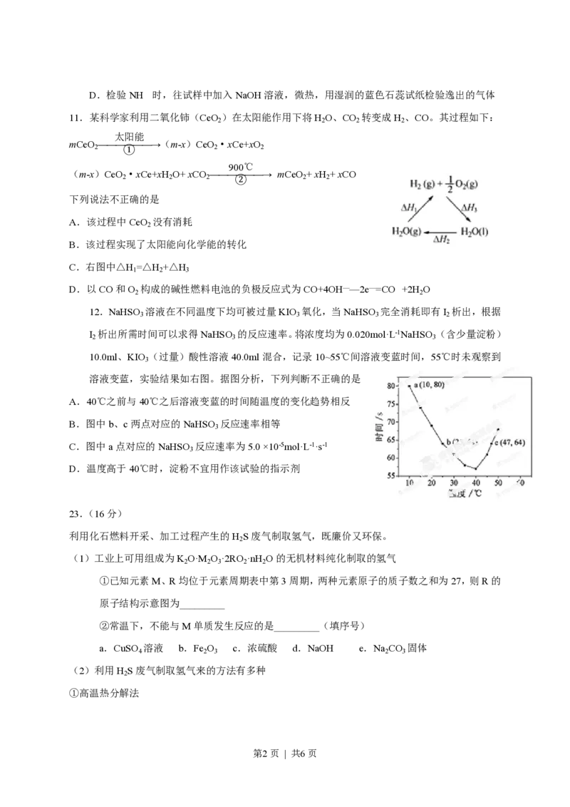 2013年高考化学试卷（福建）（空白卷）_化学历年高考真题_新&middot;PDF版2008-2025&middot;高考化学真题_化学（按省份分类）2008-2025_2012-2024&middot;（福建）化学高考真题