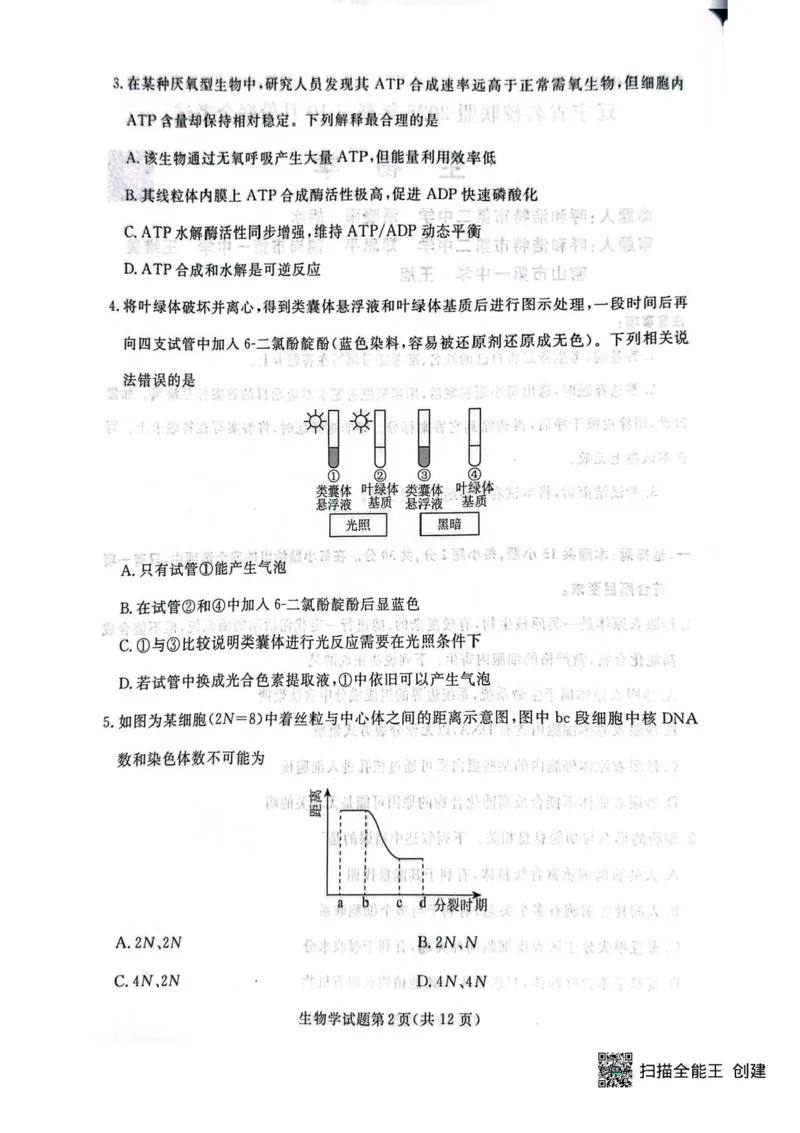 辽宁省名校联盟2026届高三上学期10月联考生物试题+答案_2025年10月_251009辽宁省名校联盟2025-2026年高三10月联考