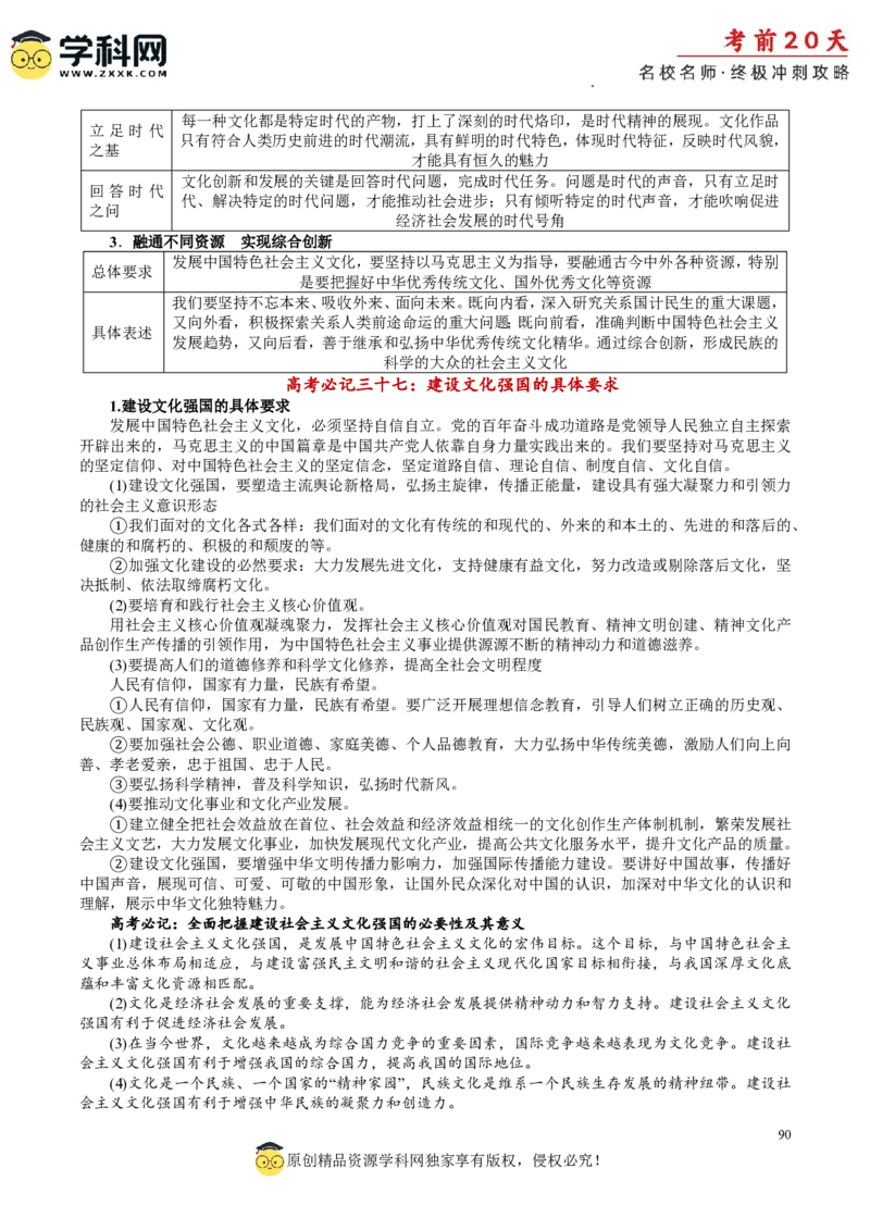 政治（一）-2024年高考考前20天终极冲刺攻略_2024高考押题卷_62024学科网全系列_20学科网高考考前终极攻略_政治-2024年高考考前20天终极冲刺攻略