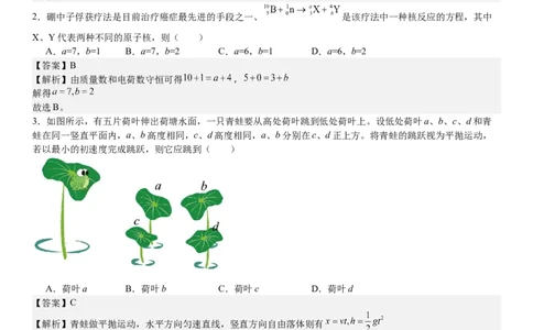 湖北物理-答案-p_近10年高考真题汇编（必刷）_2024年高考真题_高考真题（截止6.29）_湖北卷副科（6科全）