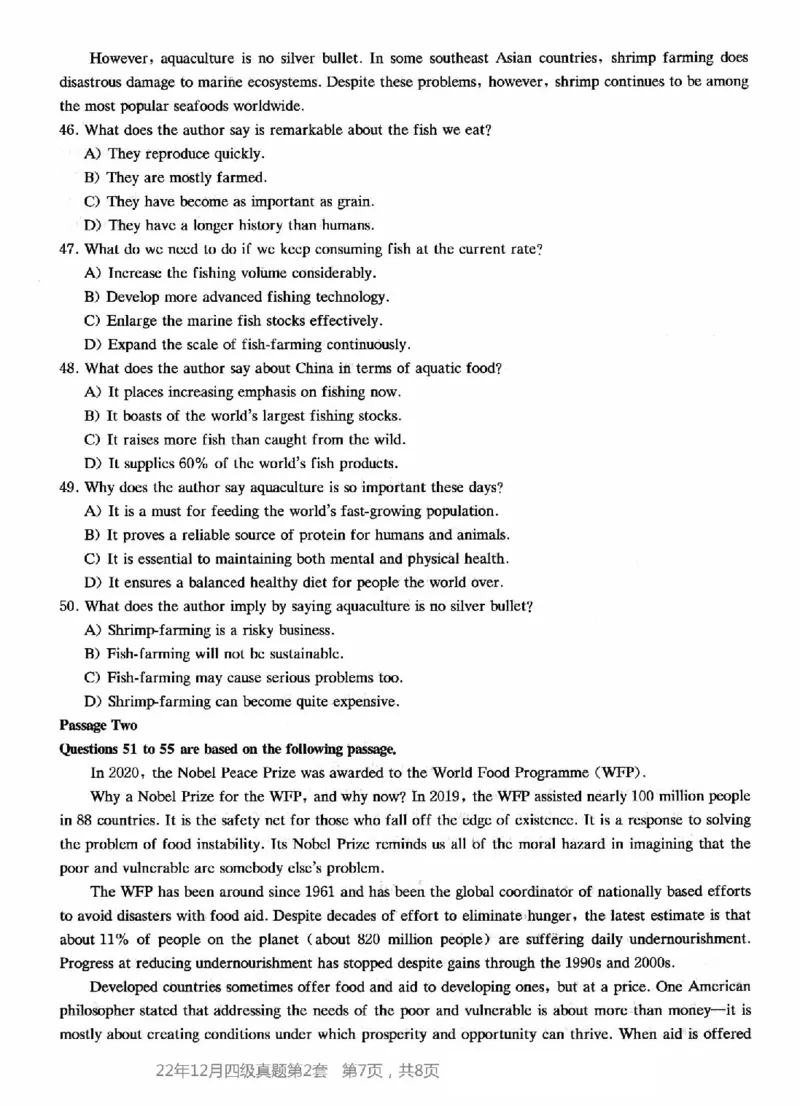 2022.12四级真题第2套_英语四六级整合_英语四六级真题版本二此版为主此文件夹会持续更新_四级真题_1.四级真题+答案解析+听力音频(1989-2025)_12014-2022年(真题-解析-听力=已完结)_2022年