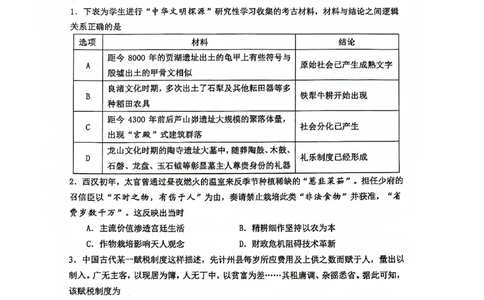 南京六校联合体高三上(8月调研)-历史试题+答案(1)_2023年9月_029月合集_2024届江苏省南京六校联合体高三上学期8月调研