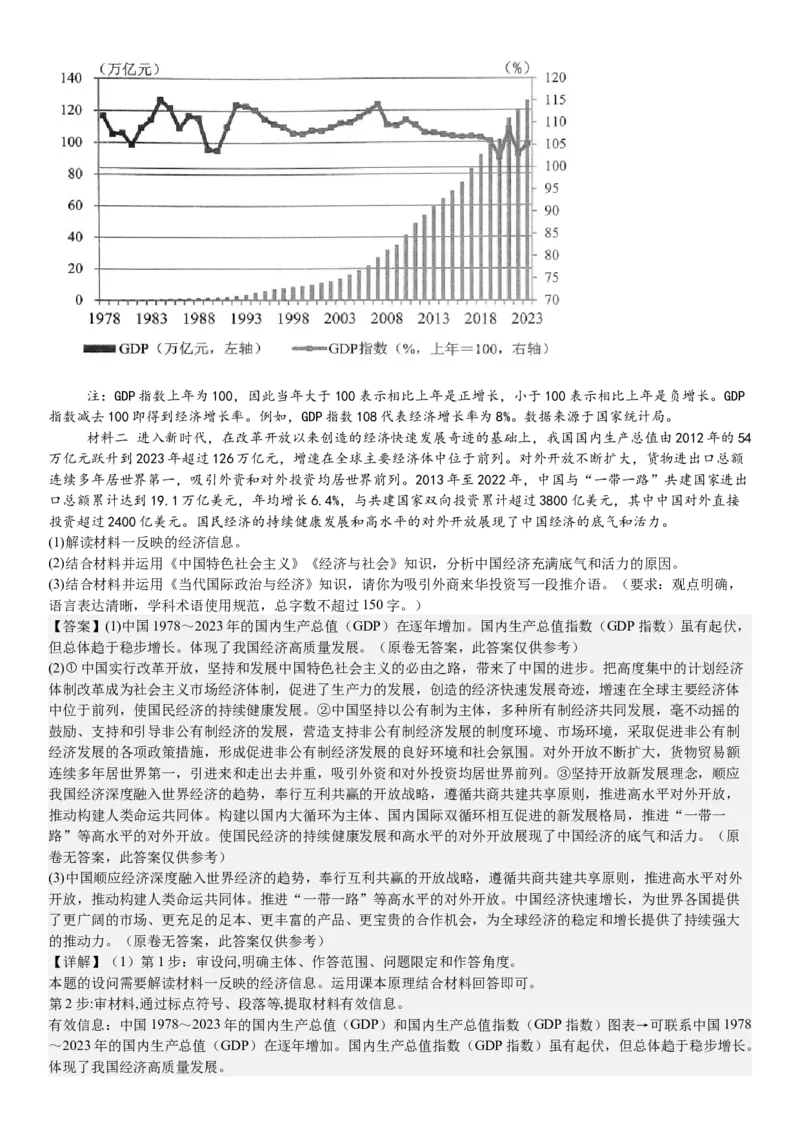 湖北政治-答案-p_近10年高考真题汇编（必刷）_2024年高考真题_高考真题（截止6.29）_湖北卷副科（6科全）