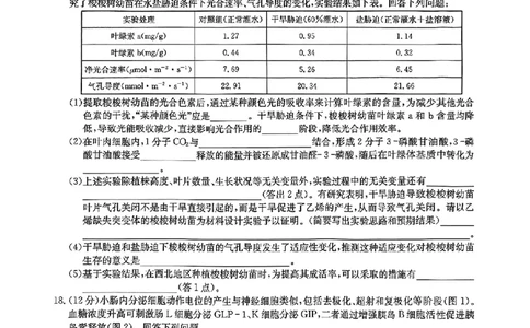 高三生物学_2025年5月_250523九师联盟2025届高三5月考前押题联考（全科）_九师联盟2025届高三下学期5月考前押题生物