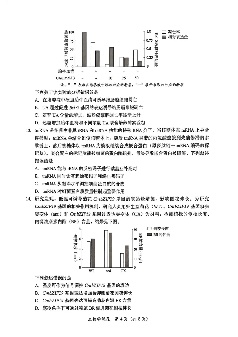 生物试题卷(1)_2026年1月_260130福建省七地市厦门福州龙岩莆田三明宁德南平市2026年1月高三联考（全科）_福建省部分地市2026届高中毕业班第一次质量检测生物