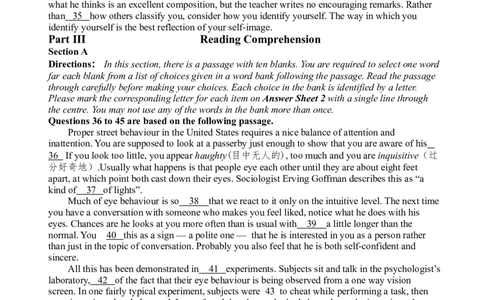 2013年6月六级考试真题（二）_英语四六级整合_英语四六级真题版本二此版为主此文件夹会持续更新_六级真题_1.六级真题+答案解析+听力音频_2013年6月CET6_02、真题Word版