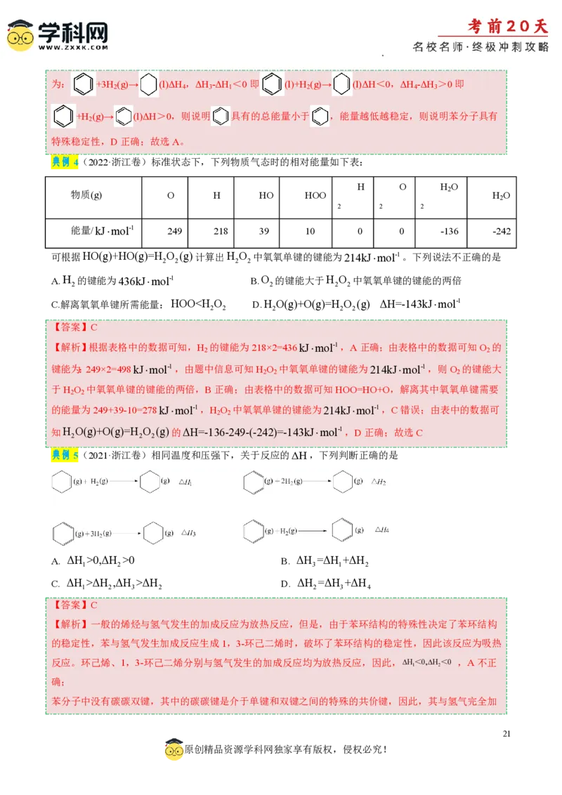 化学（三）-2024年高考考前20天终极冲刺攻略_2024高考押题卷_62024学科网全系列_21学科网高考考前终极攻略_化学-2024年高考考前20天终极冲刺攻略