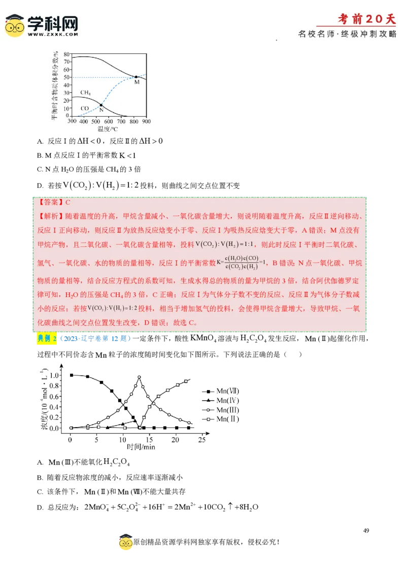 化学（三）-2024年高考考前20天终极冲刺攻略_2024高考押题卷_62024学科网全系列_21学科网高考考前终极攻略_化学-2024年高考考前20天终极冲刺攻略