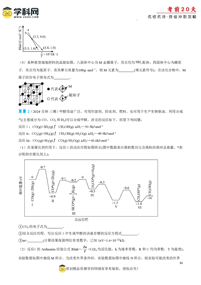 化学（三）-2024年高考考前20天终极冲刺攻略_2024高考押题卷_62024学科网全系列_21学科网高考考前终极攻略_化学-2024年高考考前20天终极冲刺攻略