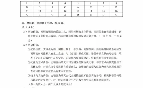 贵阳市2026届高三年级摸底考试试卷+历史答案_2025年9月_250907贵阳市、铜仁市2026届高三年级9月摸底考试（全科）_贵阳市2026届高三年级摸底考试历史