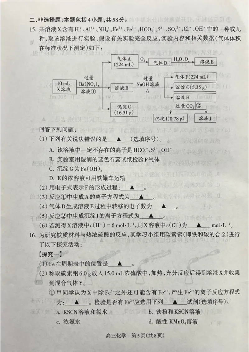 山西省吕梁市2024-2025学年高三上学期11月期中化学试题_11月_241102山西省吕梁市2024-2025学年高三上学期11月期中