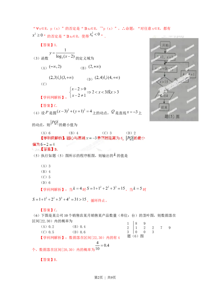 2013年高考数学试卷（文）（重庆）（解析卷）_数学历年高考真题_新&middot;Word版2008-2025&middot;高考数学真题_数学（按年份分类）2008-2025_2013&middot;高考数学真题