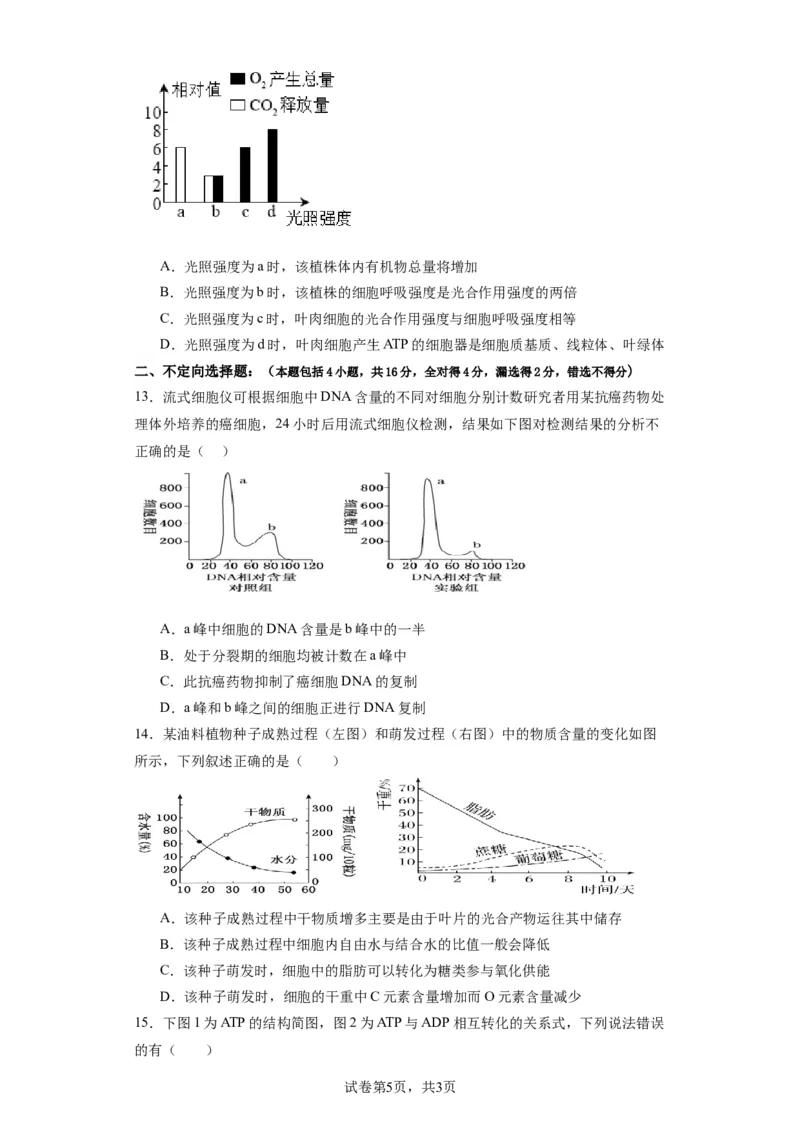 丰城中学2023-2024学年上学期高三第一次段考生物试卷(1)_2023年10月_0210月合集_2024届江西省丰城中学高三上学期10月月考_江西省丰城中学2024届高三上学期10月月考生物