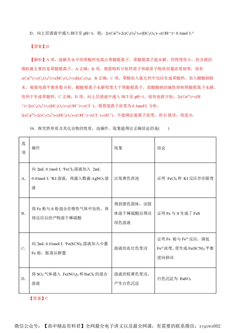 备战2024年高考化学模拟卷（浙江专用）02（解析版）_2024高考押题卷_92024赢在高考全系列_（通用版）2024《赢在高考&middot;黄金预测卷》（九科全）各八套