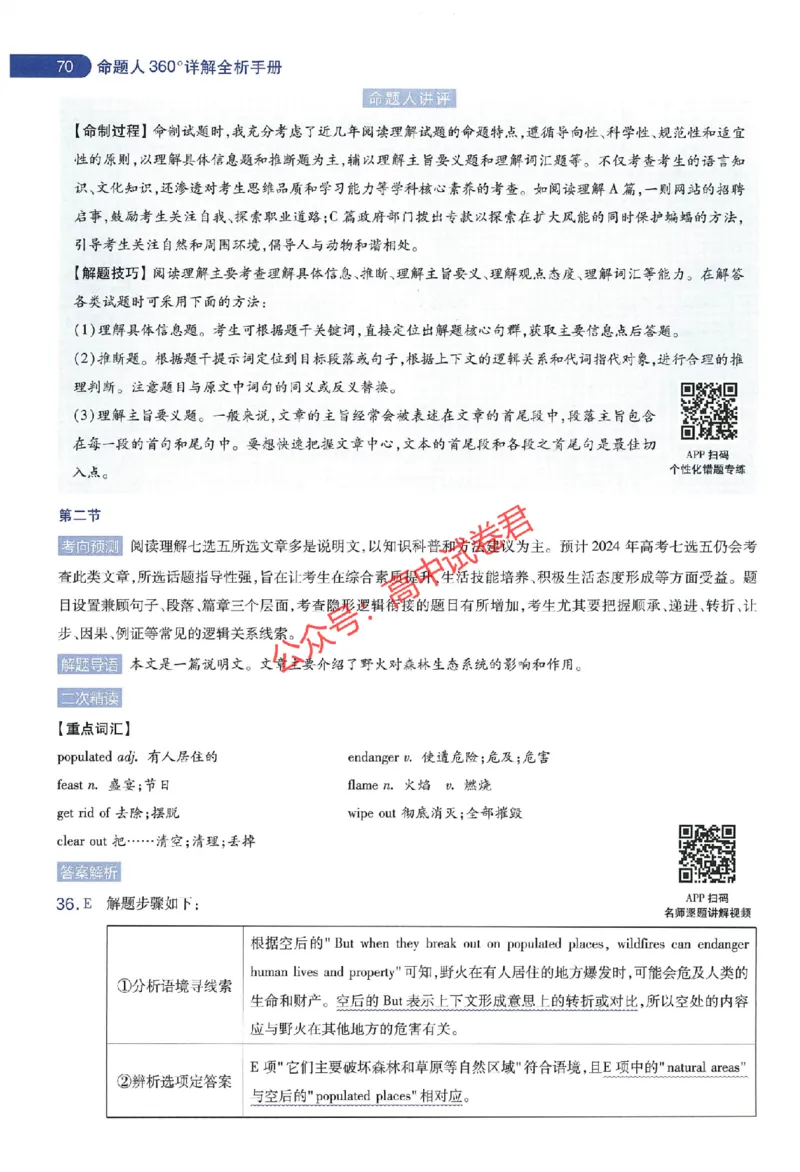 天星教育2024年高考临考预测押题密卷江苏专版命题人360度详解全息手册_1_2024高考押题卷_12024天星全系列_@@@天星临考押题密卷汇总重复_2024年tx高考临考押题密卷江苏专版