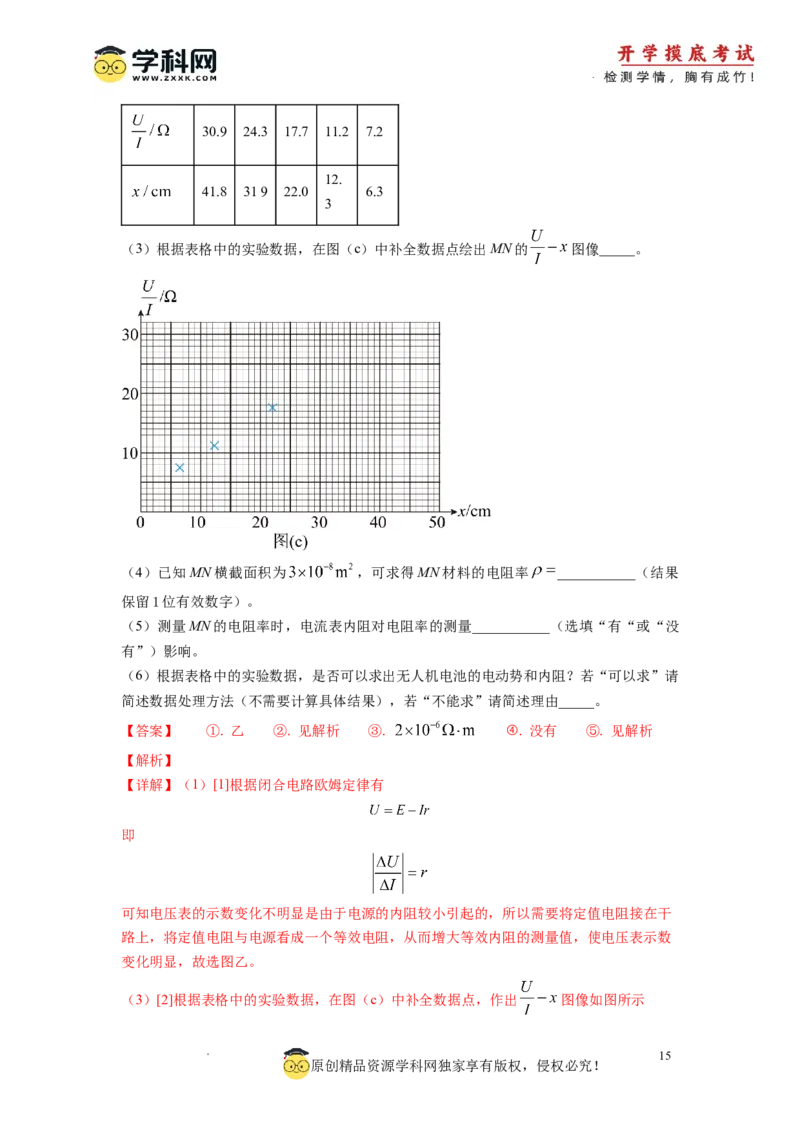 物理-2024届新高三开学摸底考试卷02（全国通用新教材）(解析版)_2024届新高三开学摸底考试卷_物理-2024届新高三开学摸底考试卷_物理-2024届新高三开学摸底考试卷02（全国通用新教材）