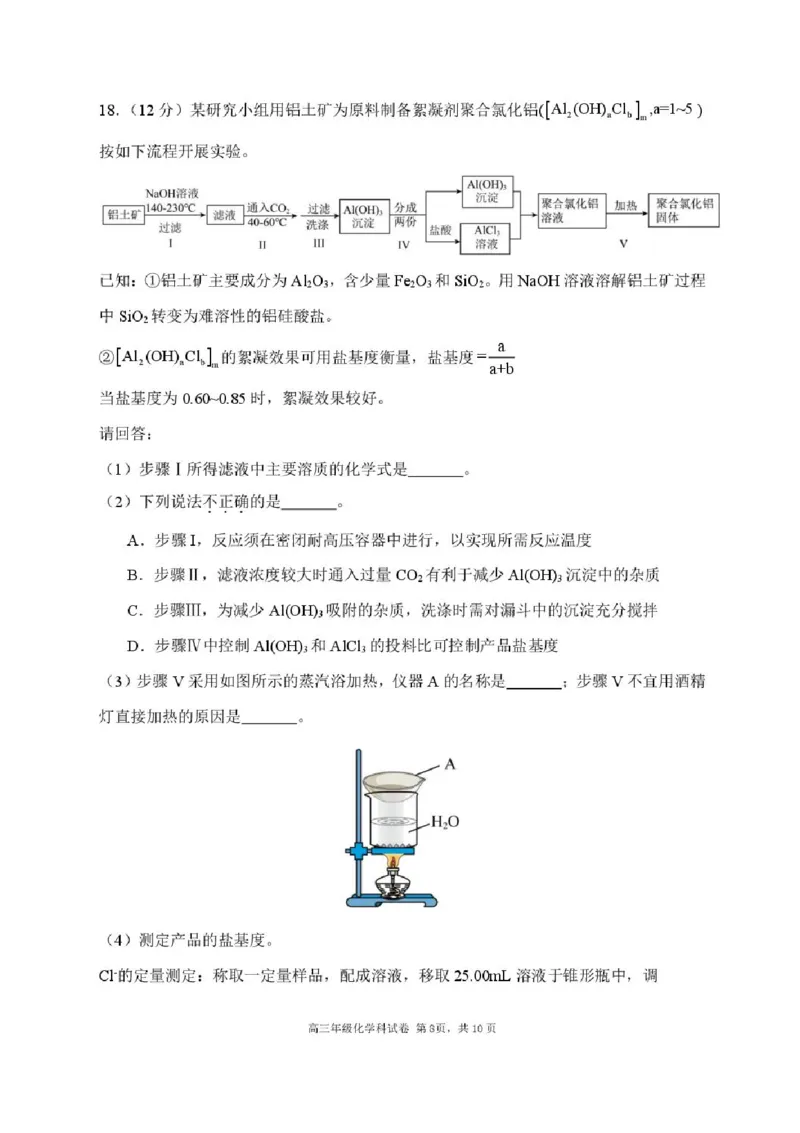 辽宁省沈阳市东北育才学校等校2025-2026学年高三上学期联合考试化学试卷（含答案）_2025年10月_12026年试卷教辅资源等多个文件