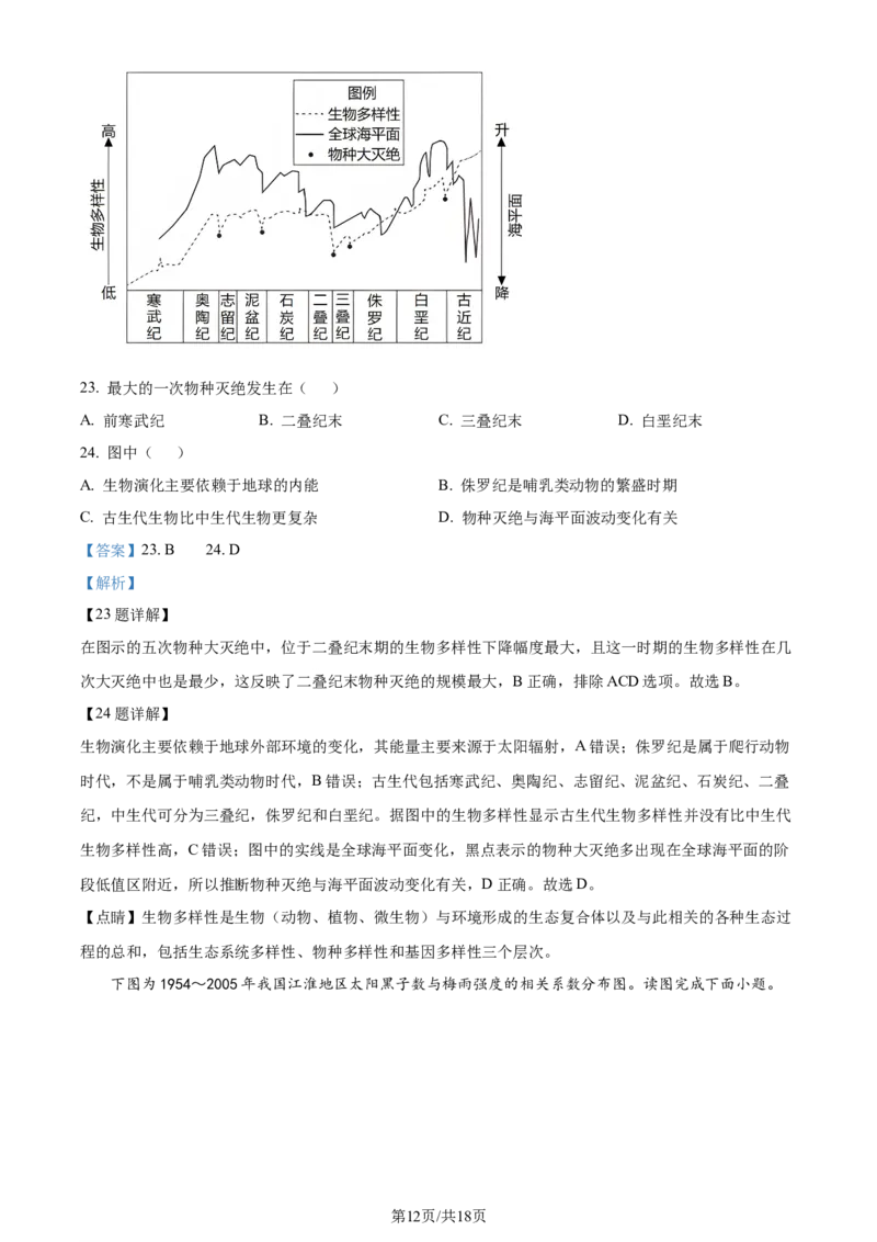 吉林省通化市辉南县第六中学2023-2024学年高三上学期第一次半月考地理解析(1)_2023年8月_028月合集_2024届吉林省通化市辉南县第六中学高三上学期第一次半月考
