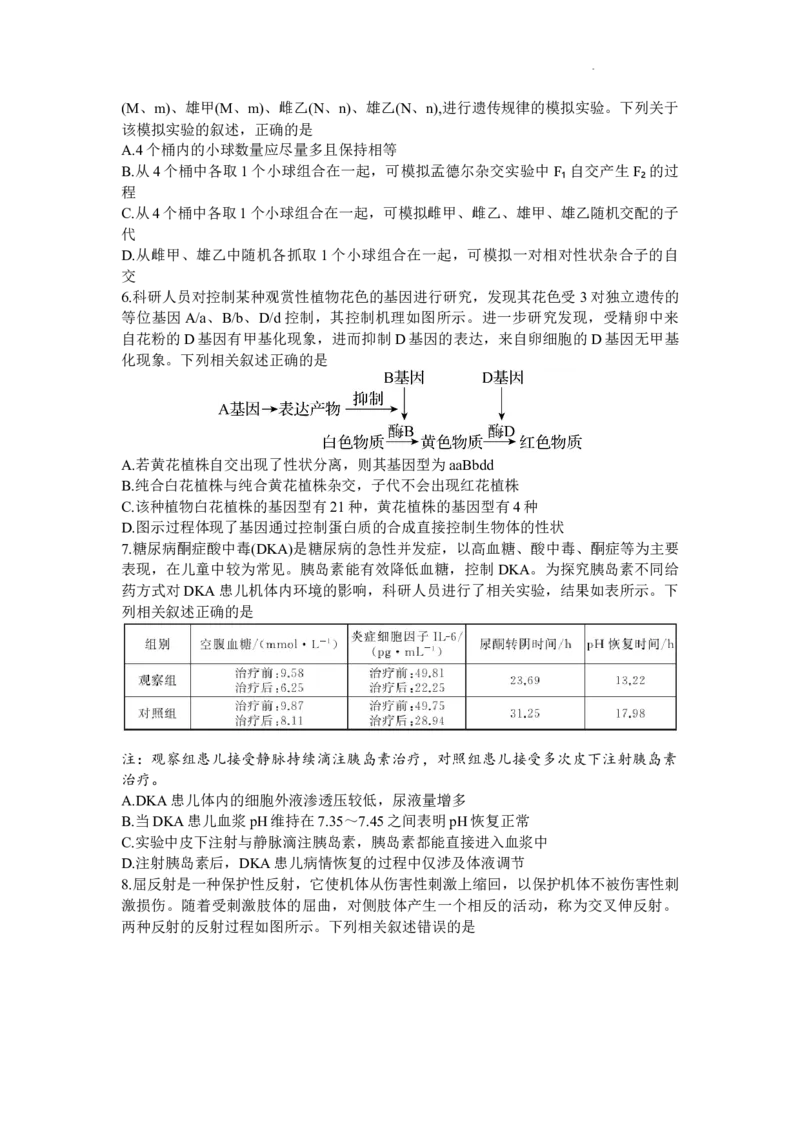 山东省齐鲁名校2024届高三上学期9月第一次学业质量联合检测生物(1)_2023年9月_029月合集_2024届山东省齐鲁名校高三上学期9月第一次学业质量联合检测