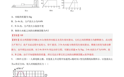 专题10牛顿运动定律的图像（解析卷）-十年（2014-2023）高考物理真题分项汇编（全国通用）_近10年高考真题汇编（必刷）_十年（2014-2024）高考物理真题分项汇编（全国通用）