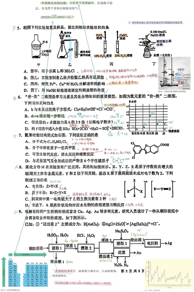 大庆市2026届高三年级第二次教学质量检测化学答案(1)_2026年1月_260112黑龙江大庆市2026届高三年级第二次教学质量检测（全科）
