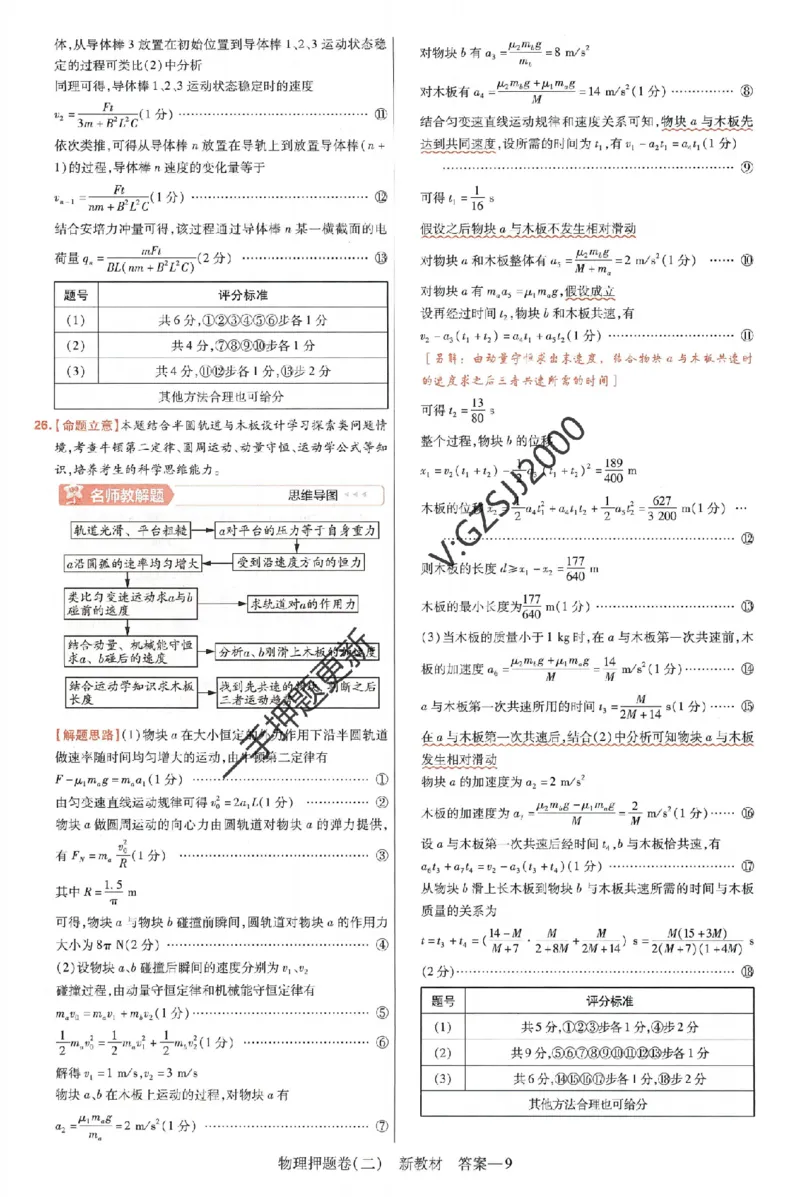 天星教育2024新教材高考最后一卷物理延边教育出版社六维解析册_2024高考押题卷_12024天星全系列_tx《金k卷&middot;最后一卷》（9科全）_新高考新教材