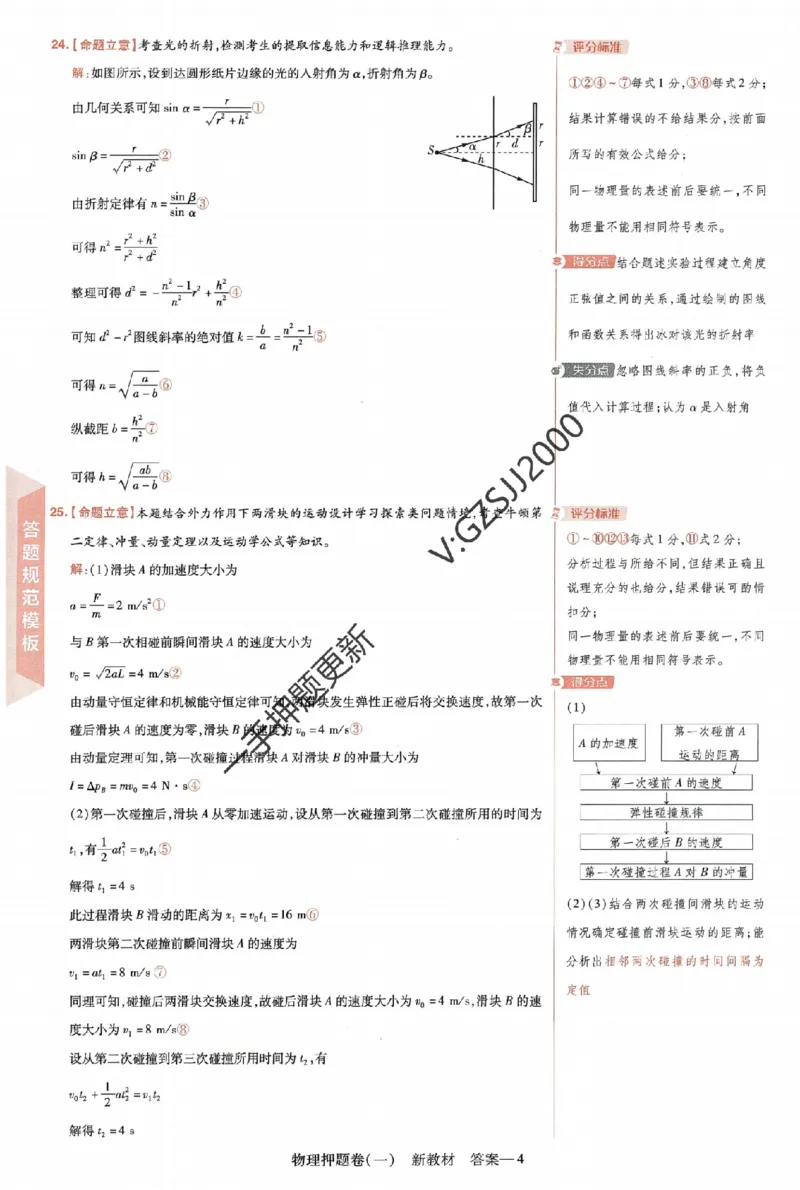 天星教育2024新教材高考最后一卷物理延边教育出版社六维解析册_2024高考押题卷_12024天星全系列_tx《金k卷&middot;最后一卷》（9科全）_新高考新教材