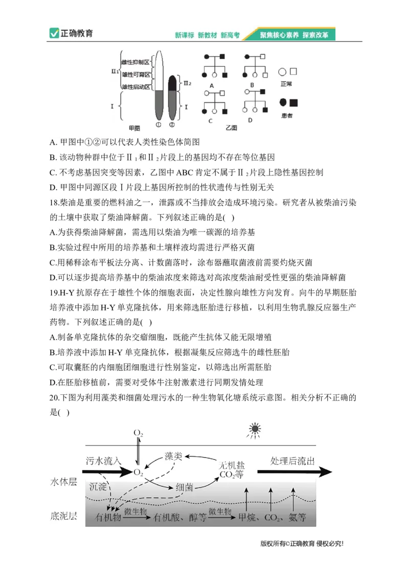 2023届新高考生物金榜猜题卷辽宁专版_2023高考押题卷_正确教育金榜猜题卷_（新高考）正确教育丨金榜猜题卷_新高考生物