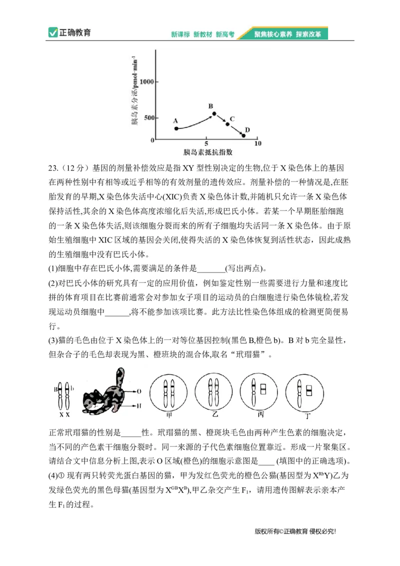 2023届新高考生物金榜猜题卷辽宁专版_2023高考押题卷_正确教育金榜猜题卷_（新高考）正确教育丨金榜猜题卷_新高考生物