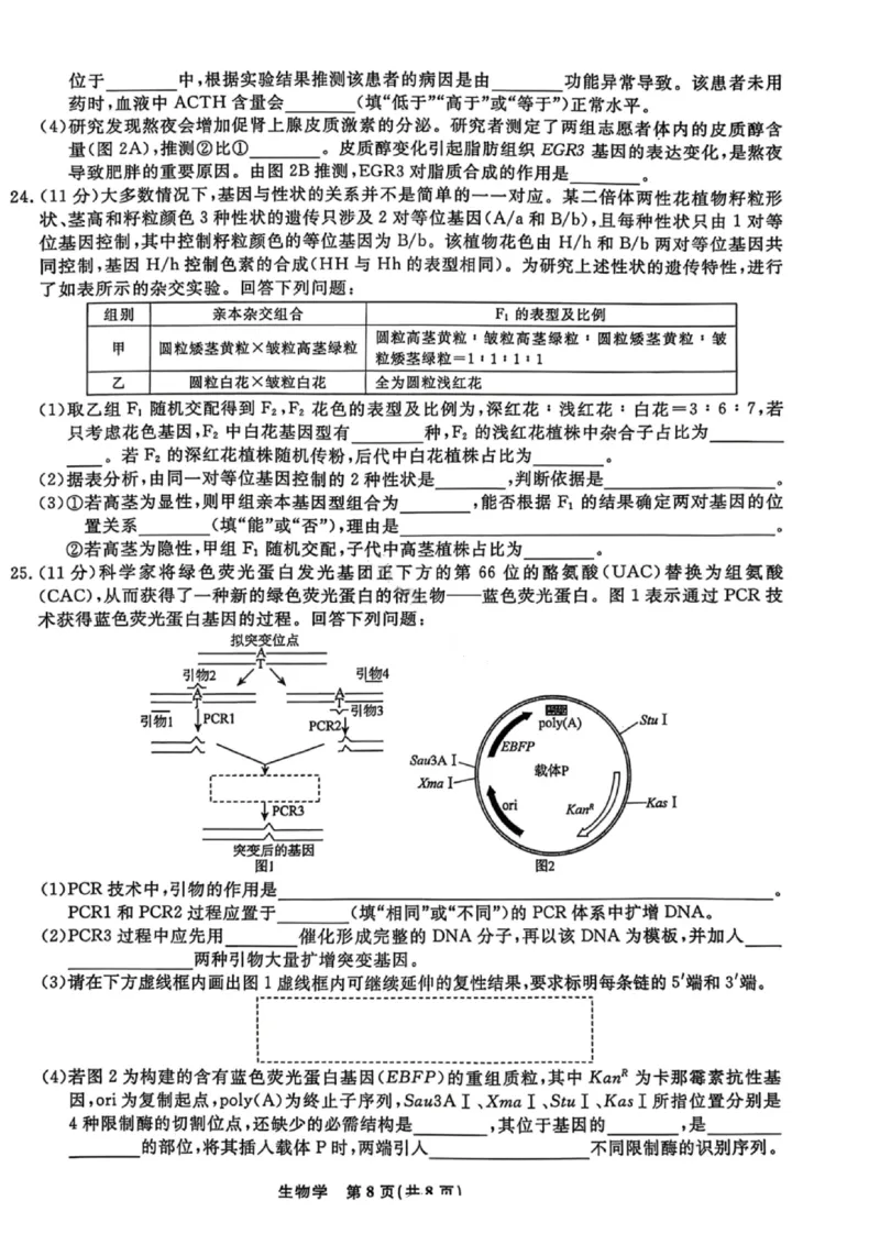 生物试卷-辽宁名校联盟2026届高三年级上学期期末质量检测(1)_2026年1月_260116辽宁名校联盟2026年1月高三上期末联考质量检测（全科）