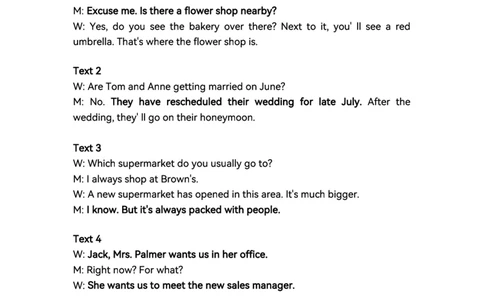 2026年浙江1月首考英语听力原文(1)_2026年1月_260127浙江省2026年1月普通高校招生选考首考_2026年1月浙江省普通高校招生选考英语
